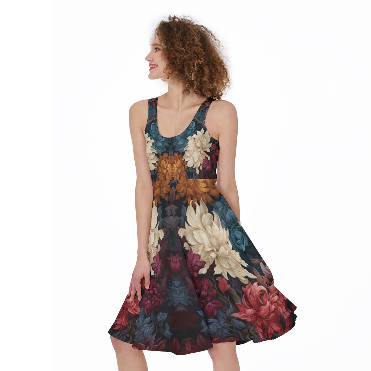 Autumn Ember - Women's Sleeveless Dress