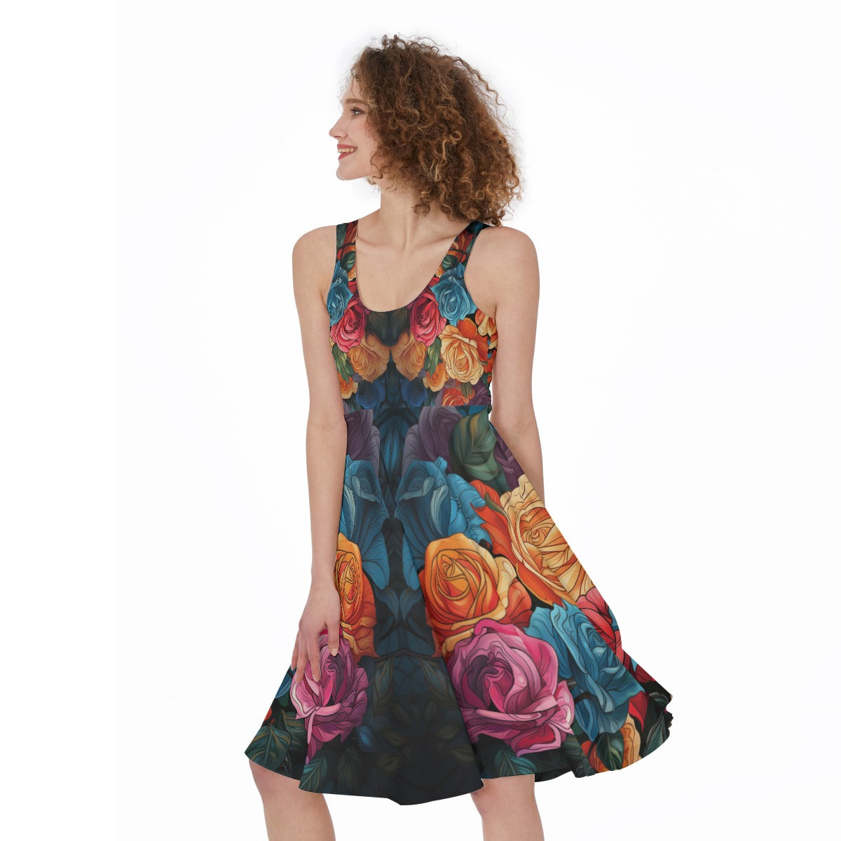 Rambunctious Rose - Women's Sleeveless Dress