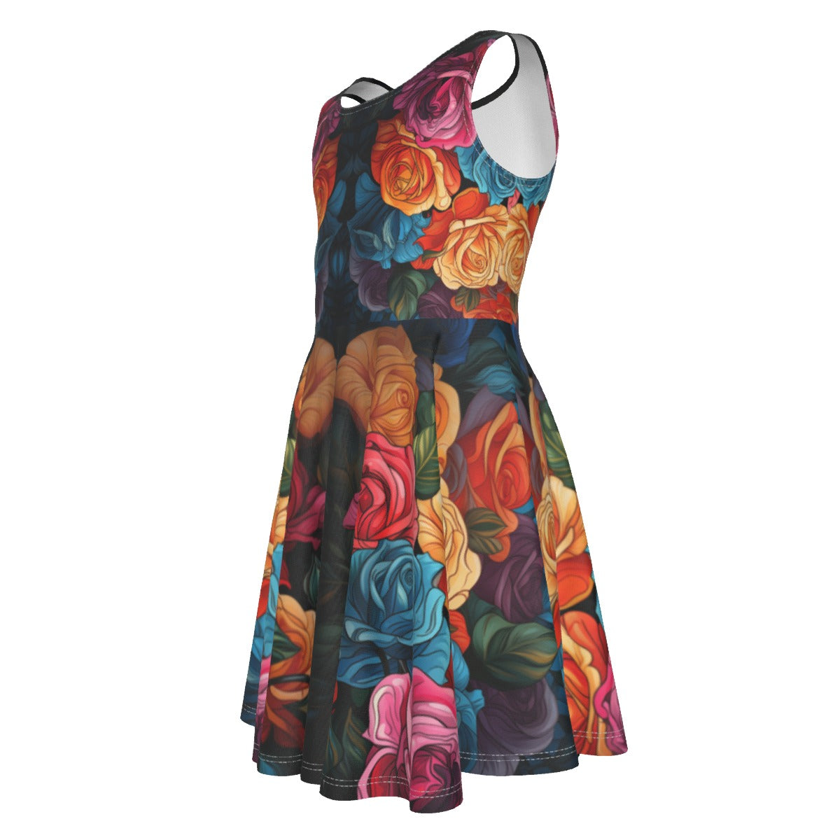 Rambunctious Rose - Girl's Sleeveless Vest Dress