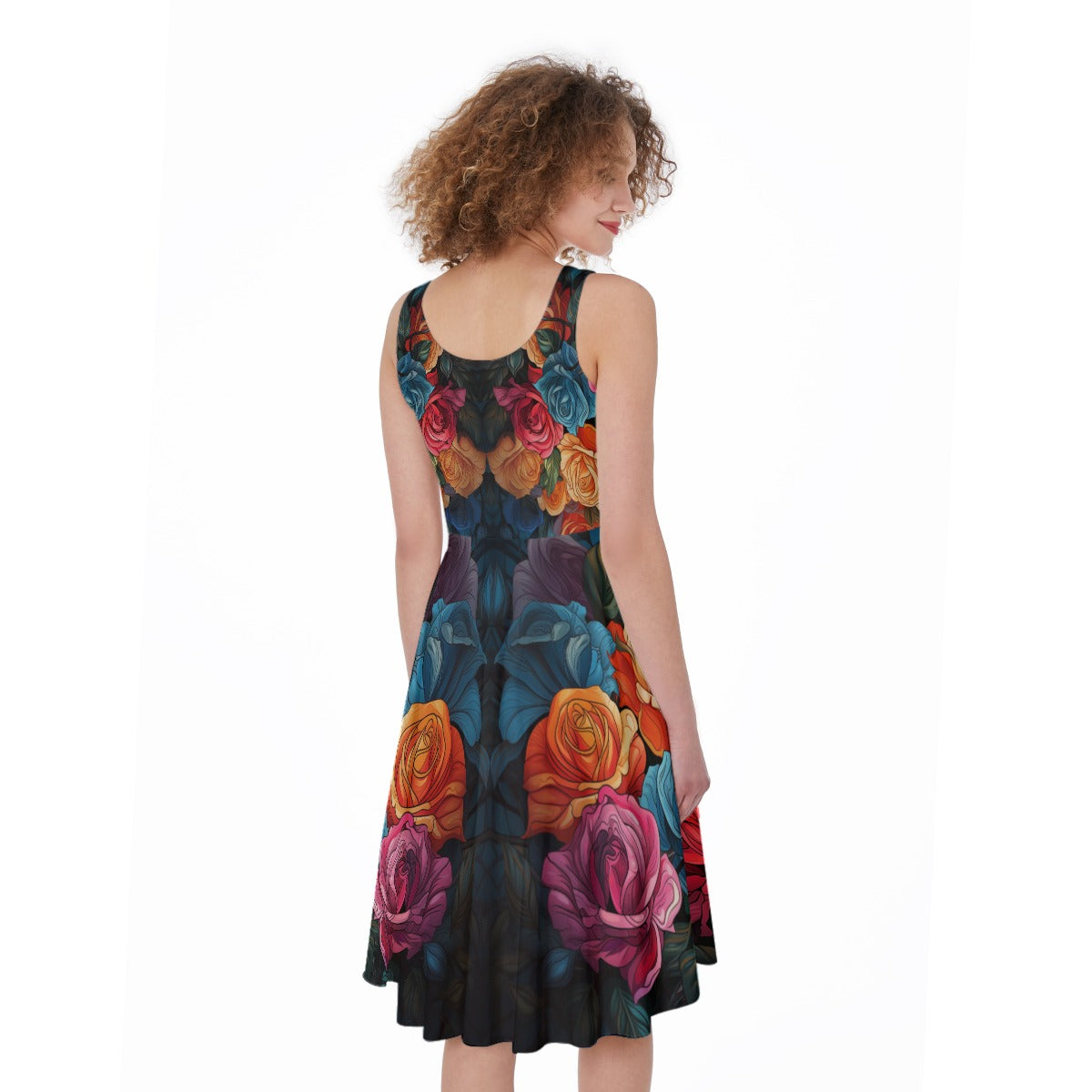 Rambunctious Rose - Women's Sleeveless Dress