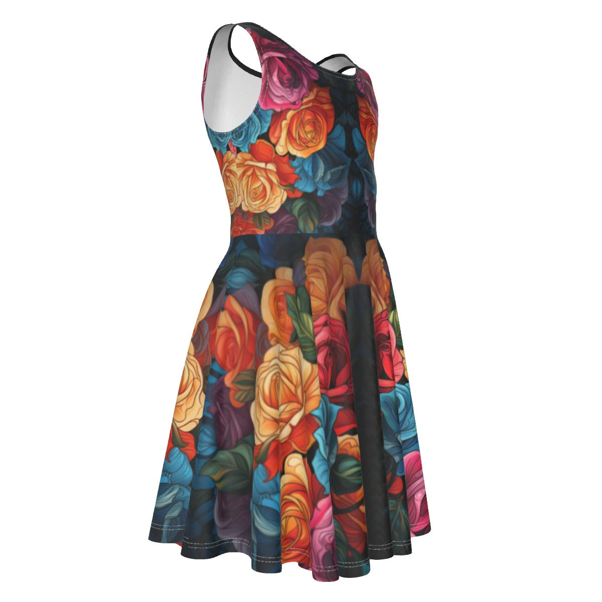 Rambunctious Rose - Girl's Sleeveless Vest Dress